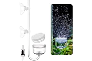 Clscea Acrylic CO2 Diffuser with Integrated Bubble Counter for Aquarium Plants (L)