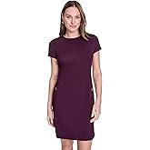 Tommy Hilfiger Womens Cap Sleeve Crew Neck Two Hip Pockets Sheath Mini Dress