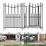 5 Panels No Dig Decorative Garden Fence with