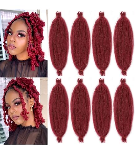 Amazon.com : ZRQ 8 Packs Wine Red Springy Afro Twist Hair For