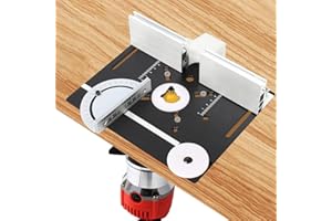 JCFANTS Router Table Insert Plate, Woodworking Benches Router Flip Plate, Aluminium Router Table for 65mm Diameter Motors Woodworking Router Table Workbench Trimmer Engraving Machine (Black)