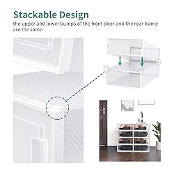 PARANTA 4-Piece Boot Shoe Storage Box, Stackable