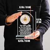 Ornalrist 70th Birthday Quartz Clock Keepsake Gift For Friends Family view 3