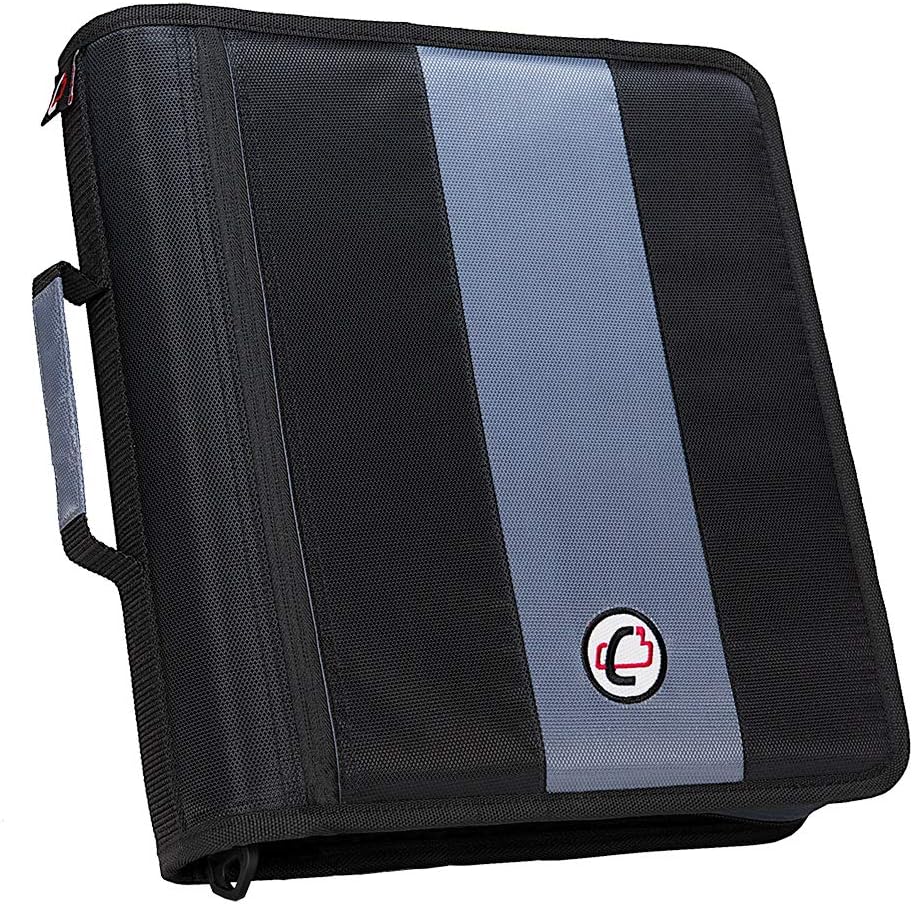 Case-it 2-Inch Ring Zipper Binder, Black, D-251-BLK