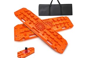 ONSSKI Offroad Recovery Traction Boards - 2PCS Tire Recovery Tracks with Jack Base for for Sand, Mud, Snow Tracks, Tire Traction Pads for RV Truck 4X4 Jeep SUV, Snow Ladder Ramps