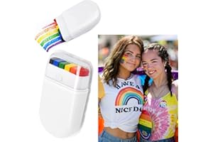 IHEOJAOC Face Body Paint Kit Pride Day Oil Rainbow Eyeshadow Blacklight High Pigment Cream Painting Palette, Non-Fading Costume Fancy Cosplay Stage Makeup Set (6 Colors)