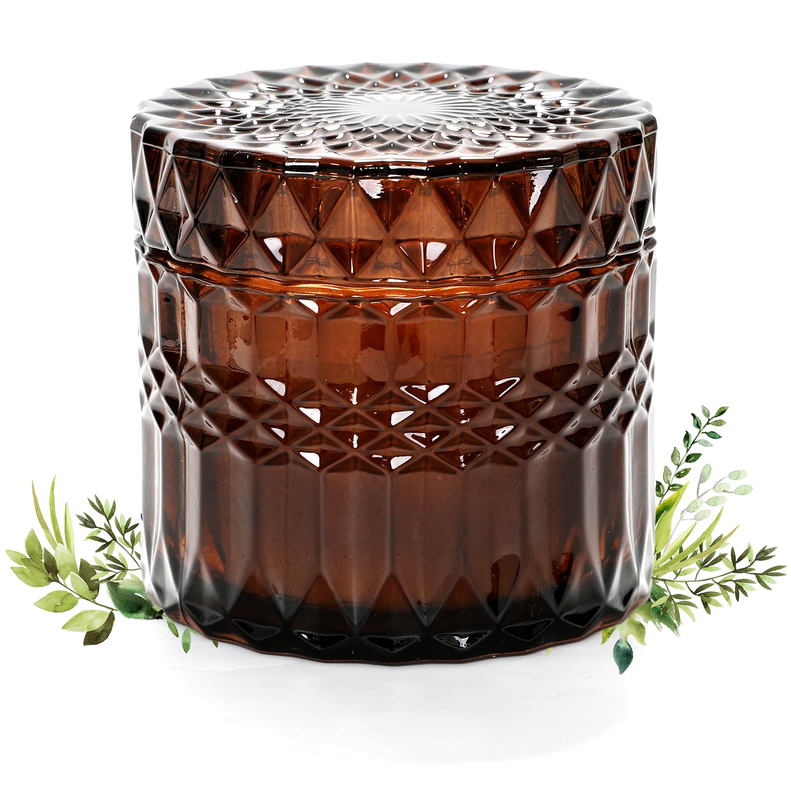 Hibiscus Citrus & Patchouli Scented Candles, Large Jar Candle for Home Scented, Aromatherapy Candle Soy Wax, Long Lasting Candle, Gifts for Men Father, Home Decor (Sunny Holiday)