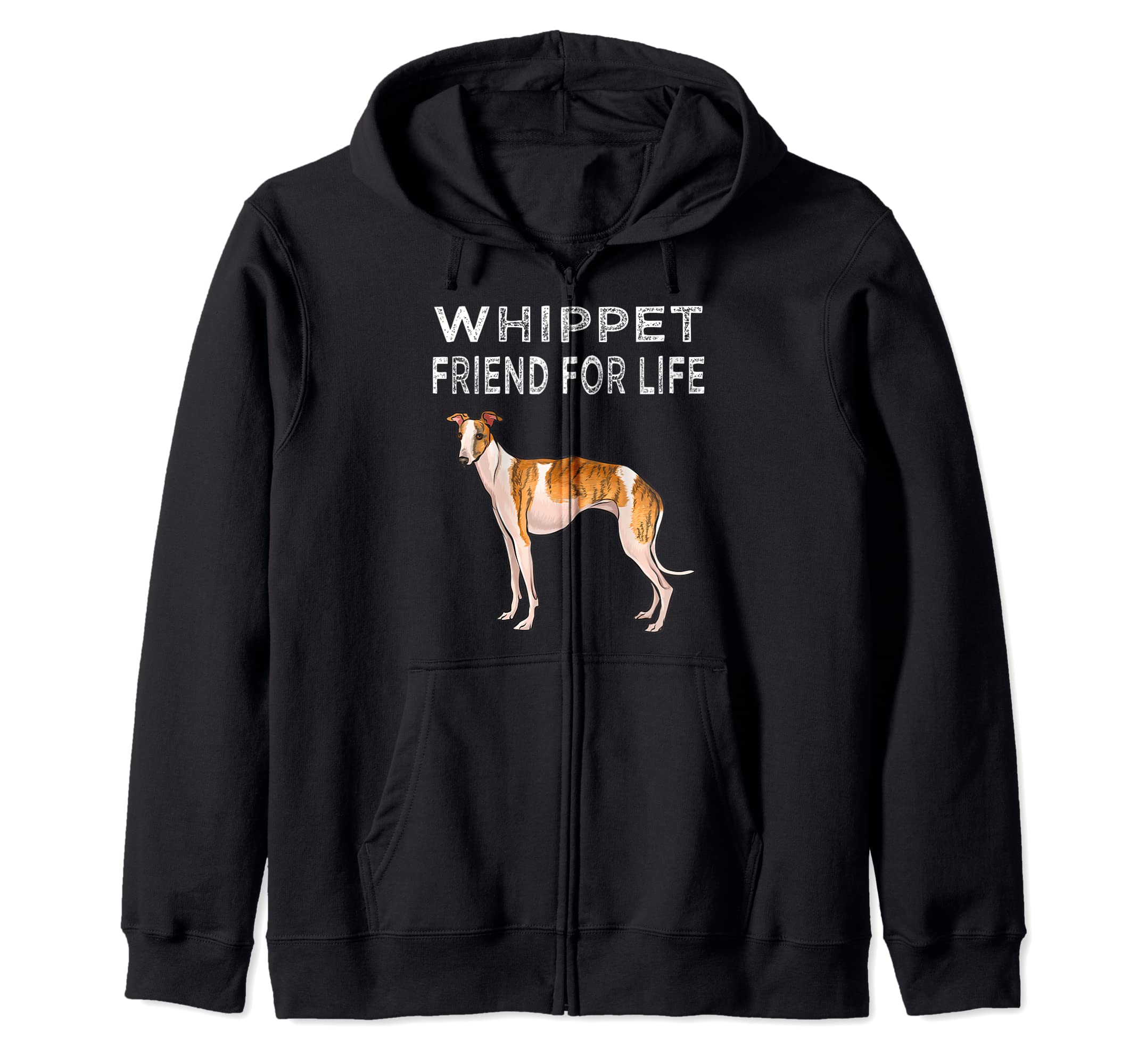 Whippet Friend For Life Dog Friendship Zip Hoodie