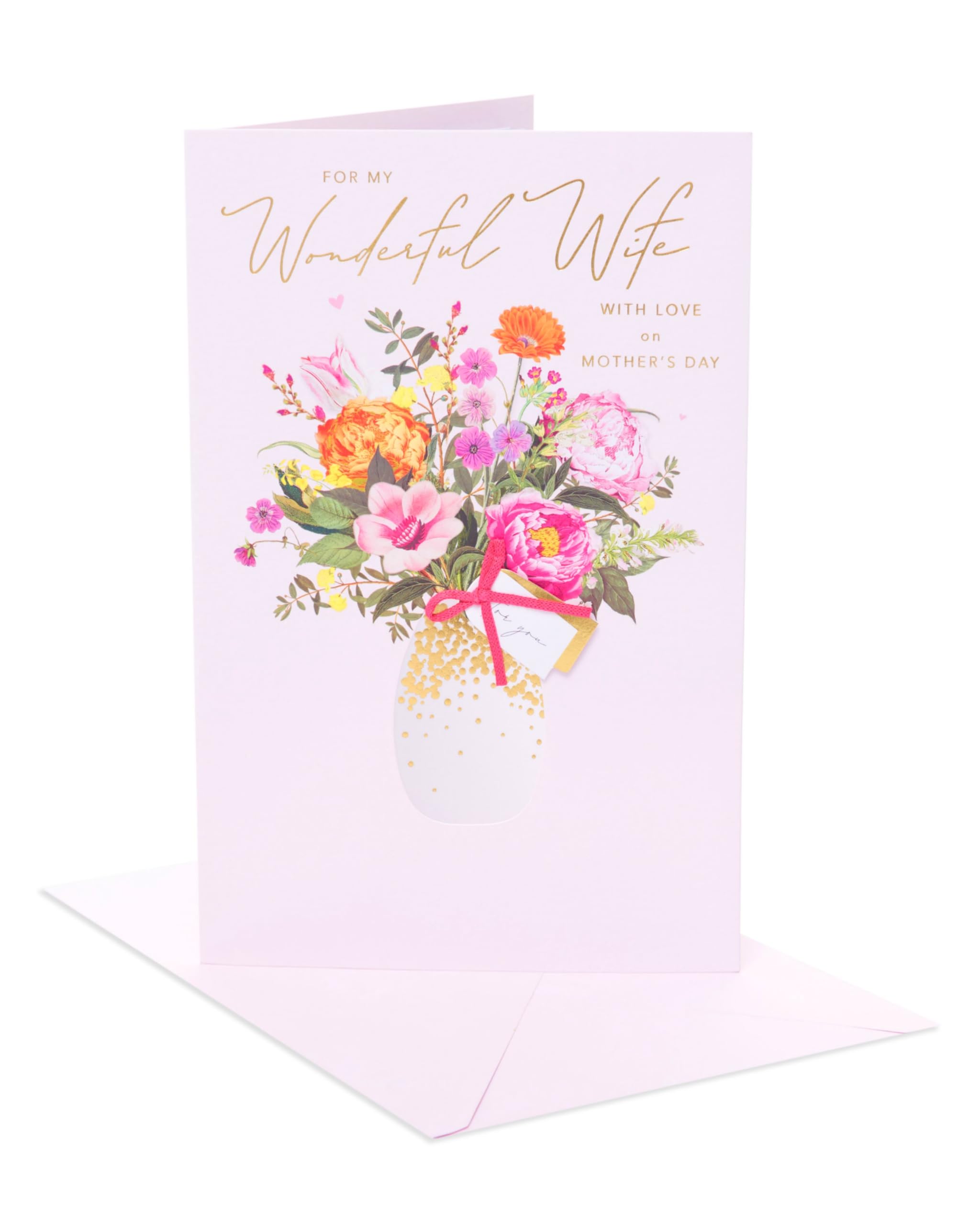 UK Greetings | Mother's Day Card for Wife | Card for Mum, Grandma, Wife | Her, Girls, Women | Loving Design | With Envelope | 178mm x 273mm