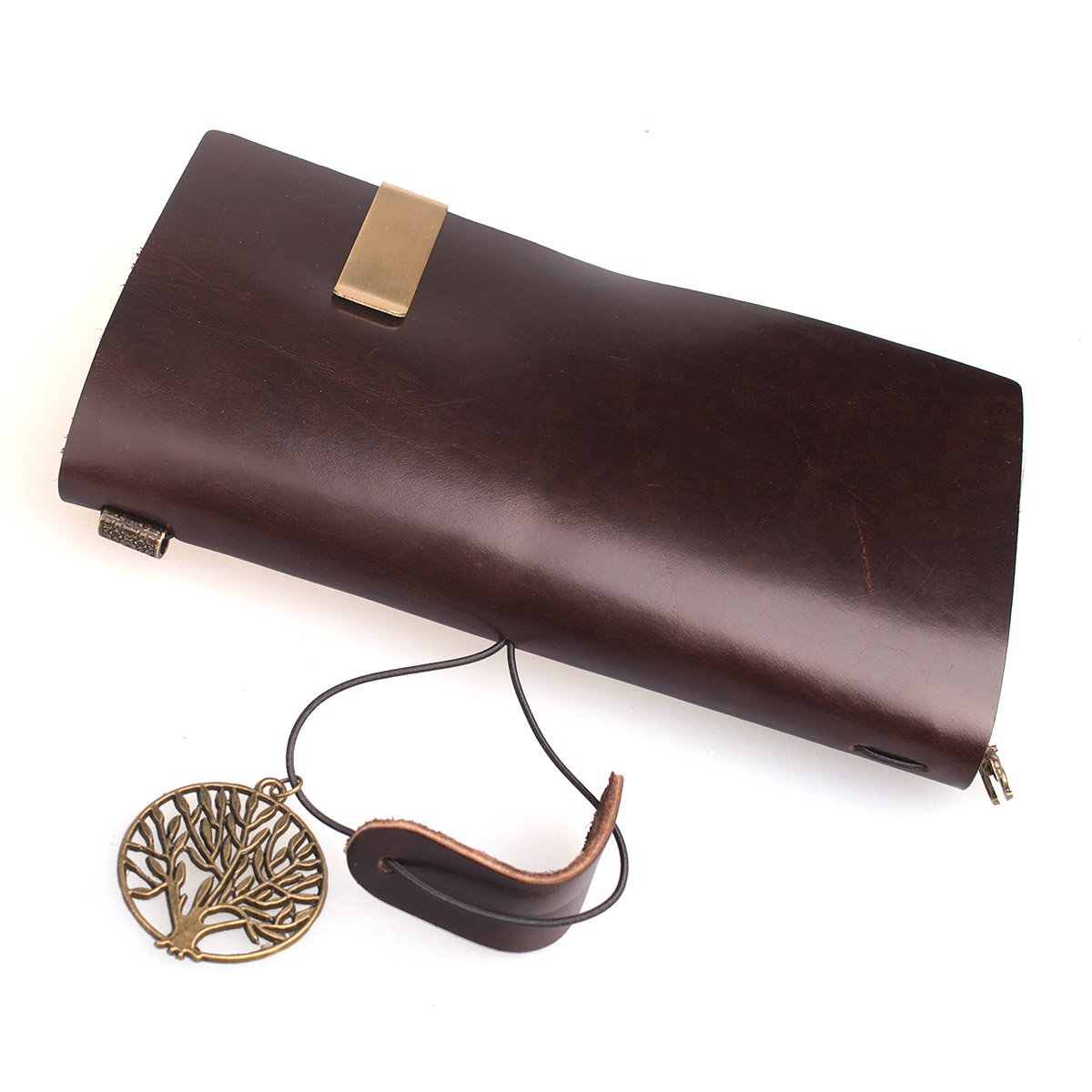 AYOUYA Leather Journal Writing Notebook Made of Classic Genuine Leather, Writing Journal Diary, Leather Bound Journal 7 x 4 x 0.7 Inches with Mini Pencil Case 6 x 1.5 Inches, Brown