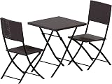Garden Vida Capri 2 Seater Rattan Bistro Set Outdoor Furniture (Brown) view 4