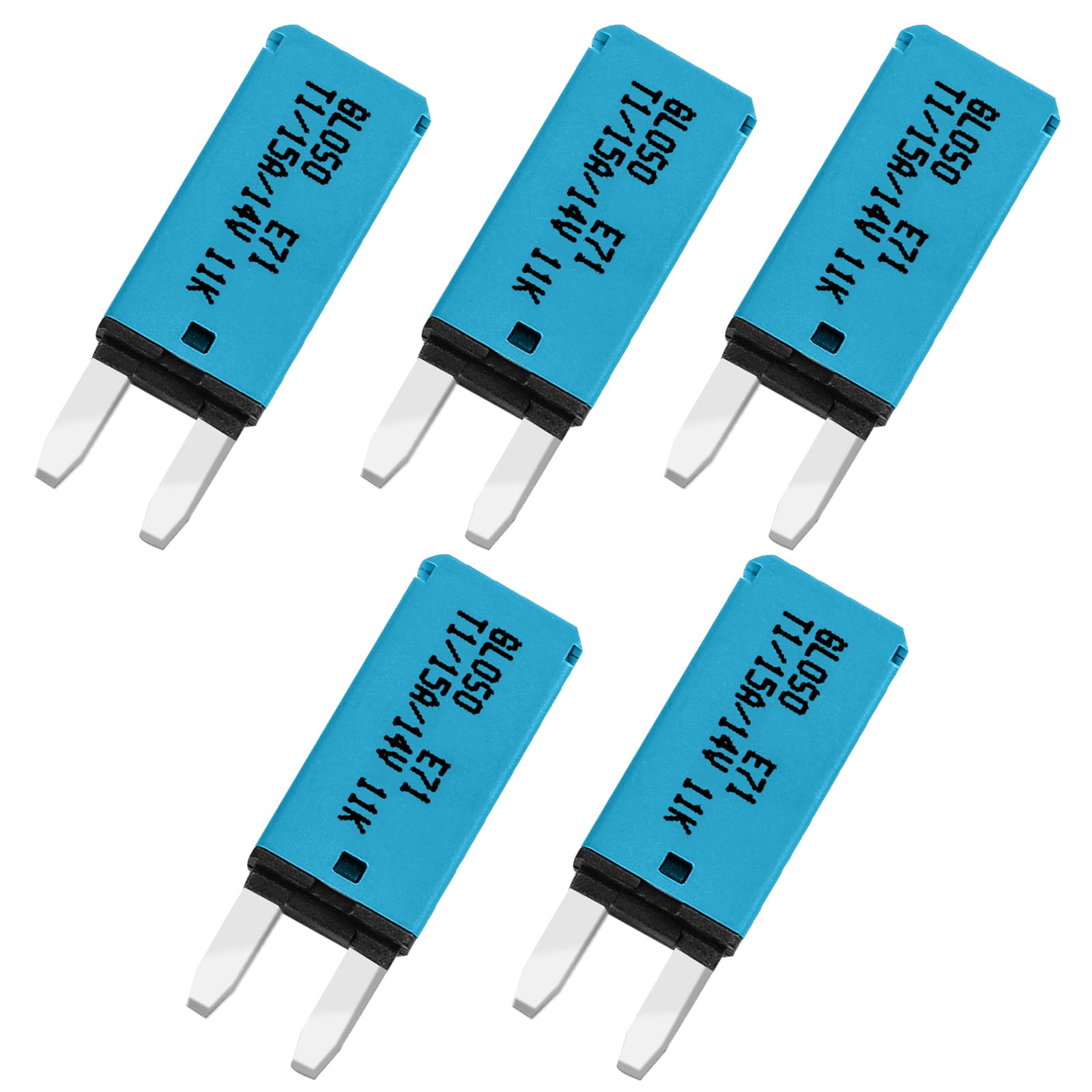 GLOSO Blade Circuit Breaker Mini RV Marine Boat Truck Yacht Auto Reset Audio Solar System Protection ATO ATC 15 Amp 5 PACK E71