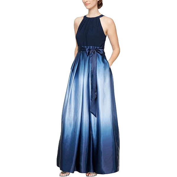 Amazon.com: S.L. Fashions Women's Long Satin Mother of the Bride Dress with  Pockets, Formal Party Gown, Black and Silver Petite, 4P : Clothing, Shoes &  Jewelry