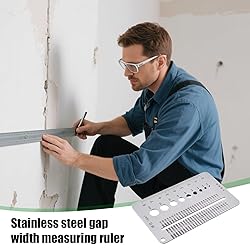 Crack Width Gauge, Gap Measuring Ruler, Stainless
