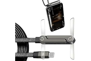 5ft Long USB C Charging Cable Featuring 240W and Adjustable Stand for Video Streaming Use Phone Stand