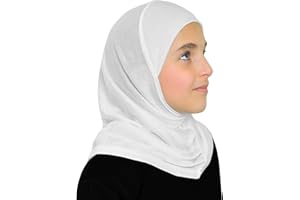 MIDDLE EASTERN MALL Cotton Hijab for Girls Amira Muslim Kids Head Scarf Ready to Wear Easy Instant