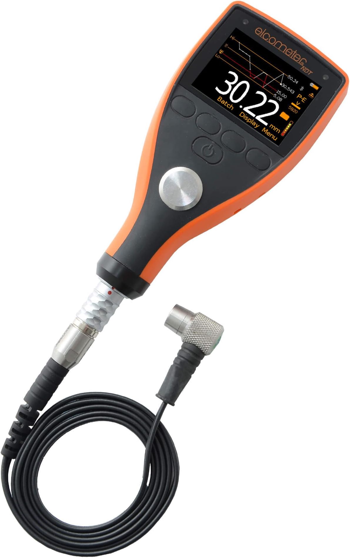 Ultrasonic Material Thickness Gauge with Transducer and Data Logging | Elcometer MTG6
