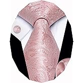 YourTies Paisley Tie Sets Floral Necktie Handkerchief Cufflinks Set Silk Woven Ties Business Wedding Party