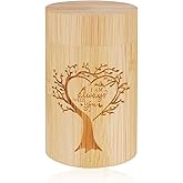 SOITIS Small Urns for Human Ashes Keepsake with Tree of Life, Urn for Human Ashes Adult Male Female, Bamboo Mini Urn for Ash, Biodegradable Urns Keepsake Holder