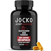 Jocko Fuel Joint Support Glucosamine Chondroitin Supplement | 60 Serving | MSM with Turmeric &amp; Boswellia | Aids Comfort, Mobility &amp; Flexibility | Reduces Inflammation | Eases Stiffness &amp; Soreness