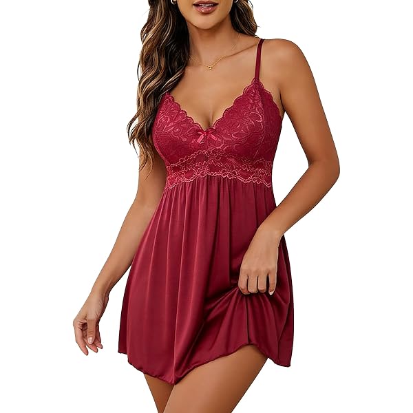 Felina Demure Chemise Lined & Wireless Cup Nightgown for Women, Fully  Adjustable Straps, Babydoll Lingerie at Amazon Women's Clothing store