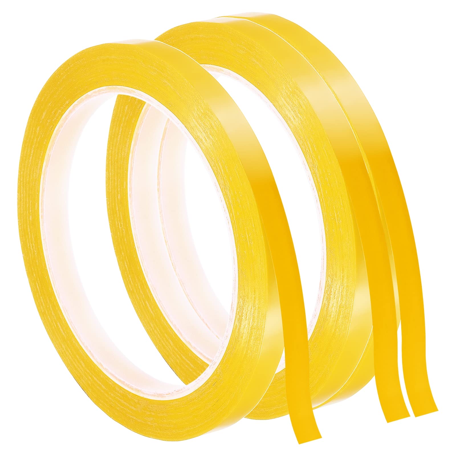 PATIKIL Whiteboard Tape 8mm X 66m, 3 Pack Thin Dry Erase Tape for Graphic Chart Marking DIY Art, Dark Yellow