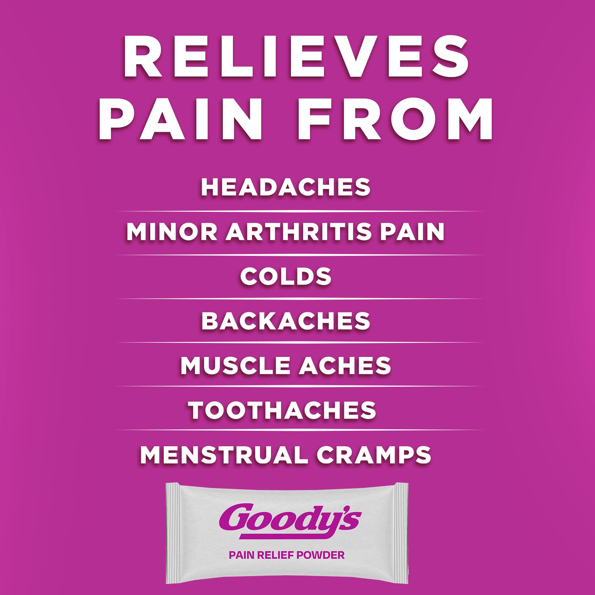 Goody's Pain Relief Powders, Extra Strength Headache Powder Mixed Fruit Blast, 24 ct (Pack of 1)