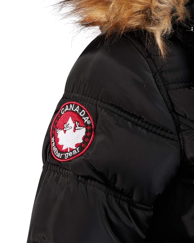 canada weather gear long puffer coat