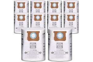 10 Pack Shop Vac Bags 10-14 Gallon, Replacement Vacuum Filter Bags, Wet Dry Fine Dust Disposable Collection Bags,Replace Part