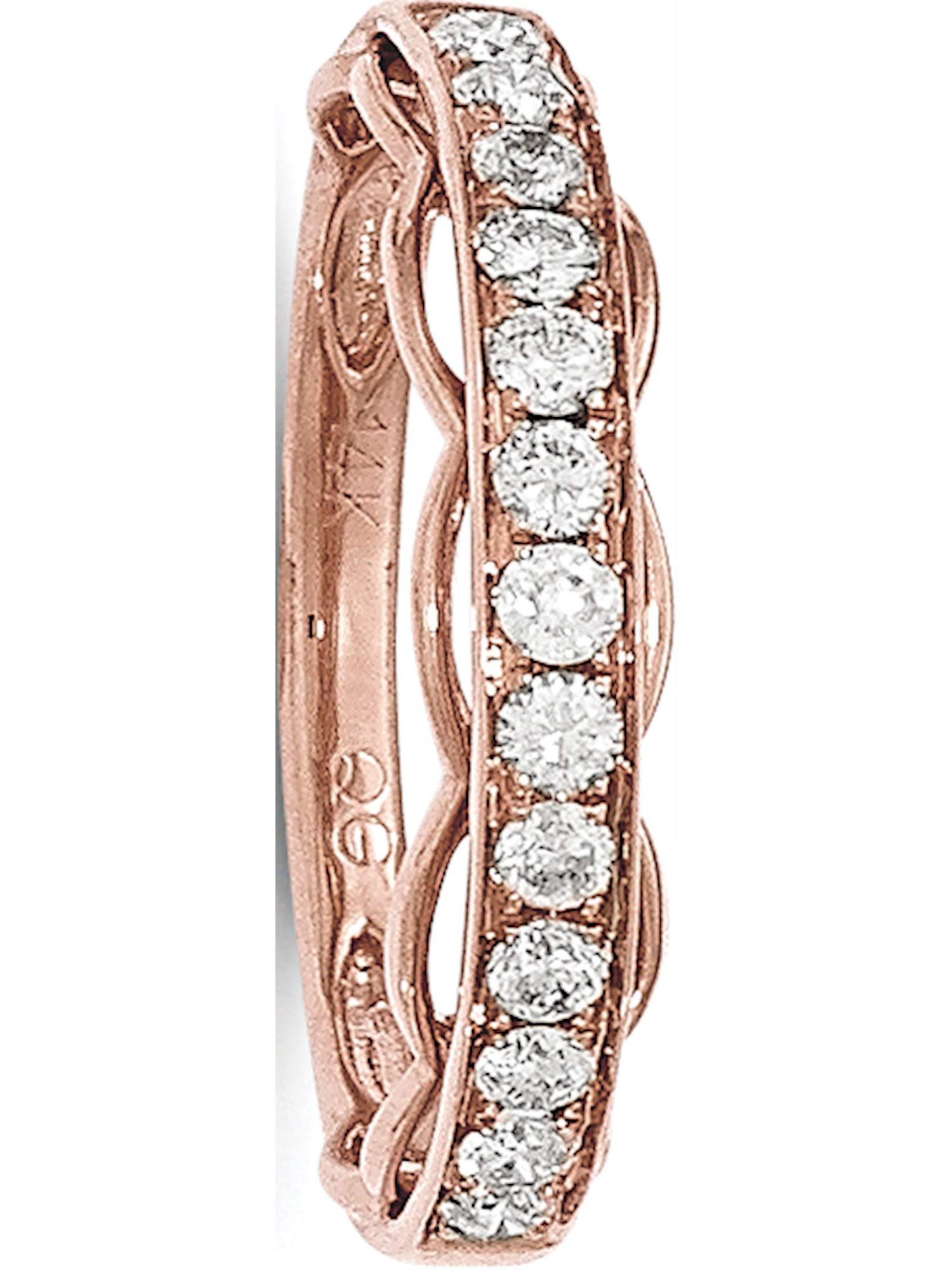 14K Rose Gold Fancy Undercarriage Diamond Ring - Jewelry By Sweet Pea