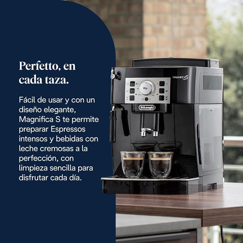 Magnifica S - Cafetera Superautomática 2 Bebidas Negro