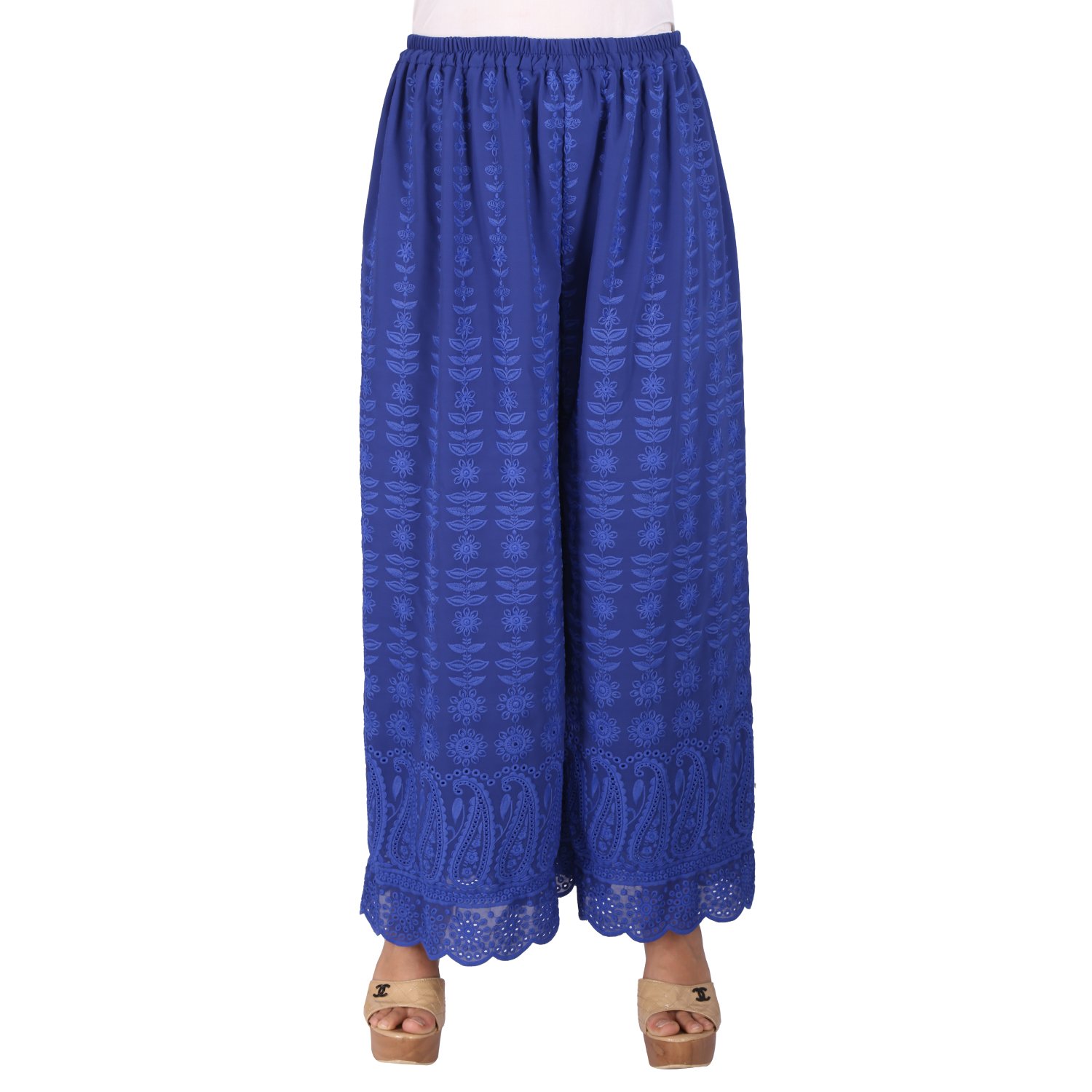 ayesha creations womens cotton chikan afghani palazzo pants from