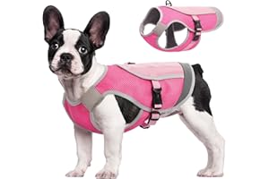 Kuoser Dog Cooling Vest for Dogs, Lightweight Dog Cooling Harness Shirt with Reflective Stripe, Breathable Mesh Cooler Jacket
