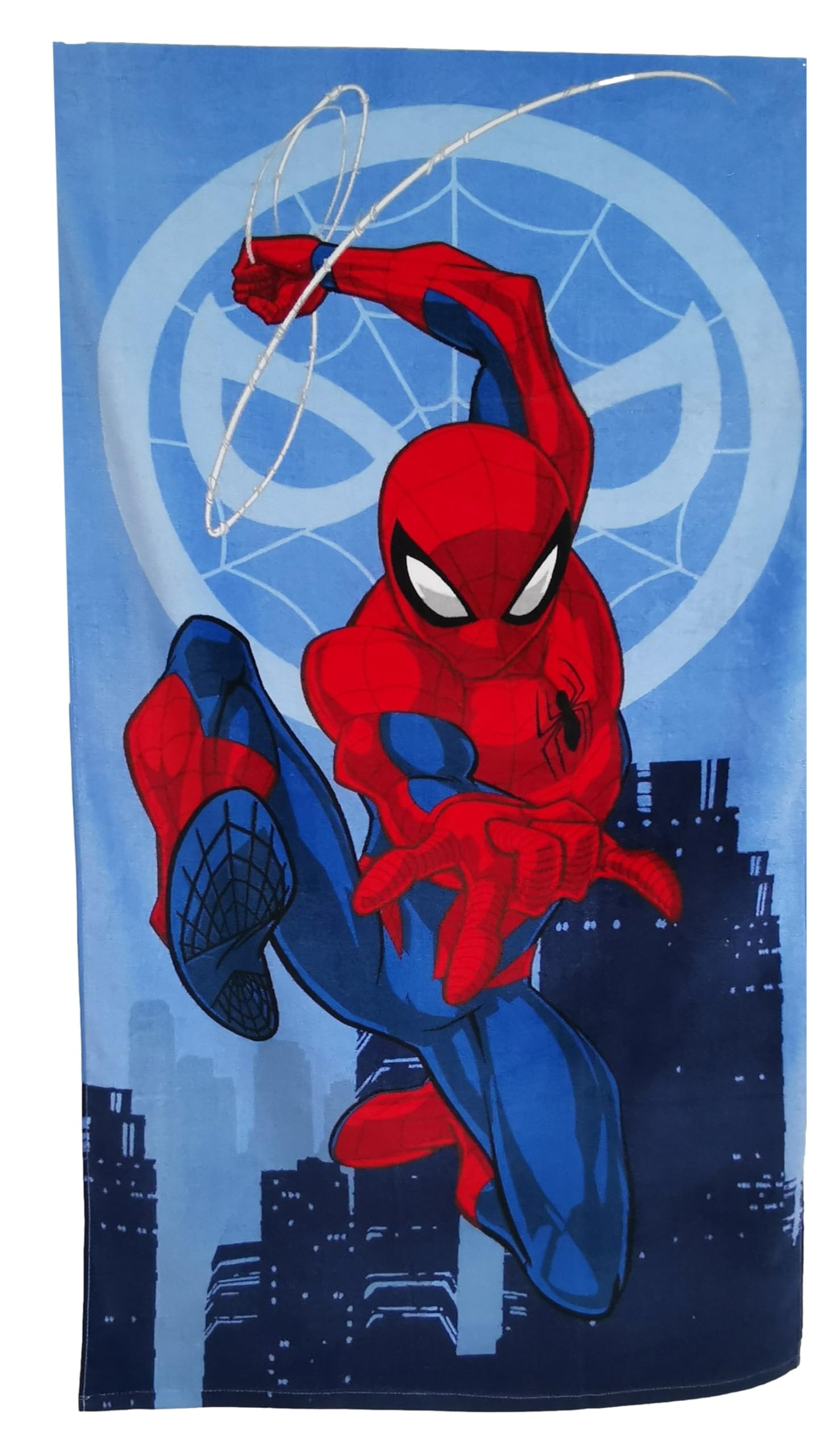 Jerry Fabrics Children's Hand Towel, Bath Towel, Beach Towel, Shower Towel for Boys, 100% Cotton, 70 x 140 cm (Spiderman)
