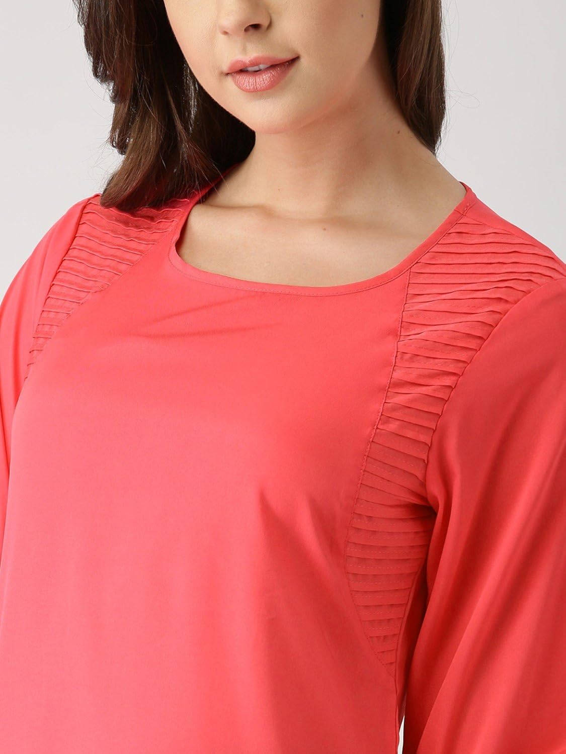 marie claire women's top (mc397--xl, pink, x-large)