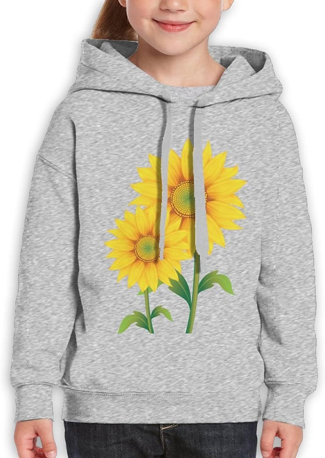 Starcleveland Teenager Pullover Hoodie Sweatshirt Yellow Sunflower Teen's Hooded Boys Girls