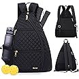Sucipi Women's Pickleball Backpack - Quilted Crossbody Sling Bag for Tennis & Pickleball Paddle