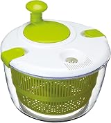 KitchenCraft Deluxe Salad Spinner Dresser Large White/Green BPA Plastic Free