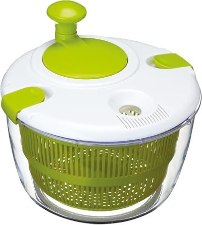 KitchenCraft Deluxe Salad Spinner Dresser Large White/Green BPA Plastic Free