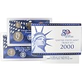 2000 Clad Proof Set U.S. Mint Original Government Packaging OGP COA | Collectible 10-Coin Set: U.S. Mint Proof Set, 2000-S