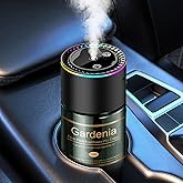Smart Car Air Freshener Diffuser - 270-Day Long-Lasting Essential Oil (6.09oz/180ml), Auto On/Off Sensor, Ultrasonic Dual Modes, Multi-Mode Adjustable, Natural French Fragrance Oils,Gardenia Scent