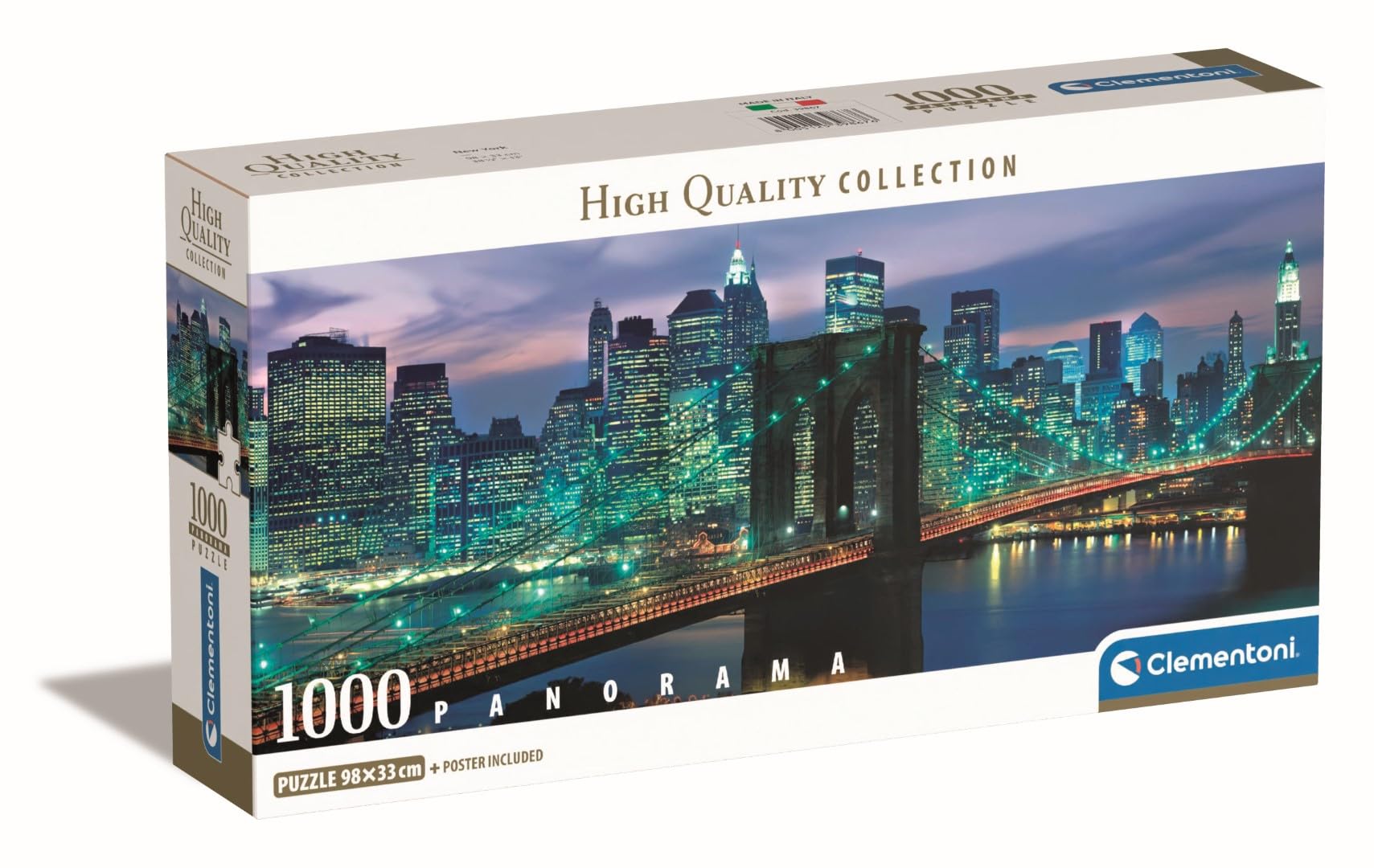 Clementoni Jigsaw Puzzle Collection - New York 1000 Pieces - Poster Included, Puzzle For Adults 14-99 Years, Gift For Men/Women, City, America, New York, Made In Italy, 39867