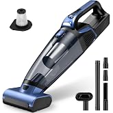 Pet Hair Handheld Vacuum Cordless: 20000PA Rechargeable Car Vacuum Cleaner | High Power Vacuum with Motorized Brush and LED Light, Hand Vacuum Cleaner with Reusable Filter for Car, Home, Office &amp; Pet