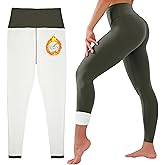 HEGALY Thick Fleece Lined Leggings for Women Tummy Control High Waisted Workout Thermal Warm Soft Yoga Pants for Cold Winter