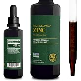 Organic Liquid Zinc Supplements, Liquid Zinc Drops for Immune System(2 Oz) | Global Healing USDA Organic Liquid Zinc Drops- Hormone Balance, Aging
