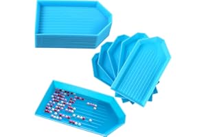 DIOSAMER 20PCS Blue Plastic Diamond Painting Trays,3.5inches x 1.9inches Bead Sorting Trays Organizer, Diamond Painting Tool Accessories for DIY Art Craft (Blue 20PCS)