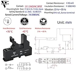 6 Pcs 8Amp Mini Relay Switch 110V 120V AC with Test