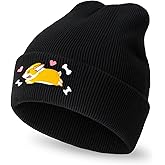 Zhamate Corgi Dog Lover Beanie Winter Warm Cute Dog Embroidery Beanie with Greeting Card Gift Box for Women Men Gift