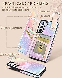 Shorogyt for Samsung S22 Plus Wallet Case with Card