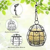 OFFCUP Fat Ball Bird Feeder 4pc Metal Hanging Holder Spherical with 4 Hooks view 3